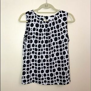 CALVIN KLEIN BLOUSE BLACK AND WHITE SIZE PM